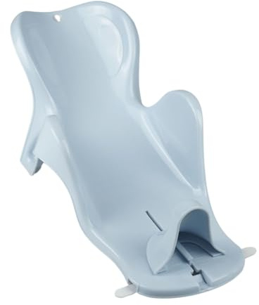Transat - Anneau THERMOBABY de bain daphne - Fleur bleue | Transat de bain ergonomique avec 2 ventouses pour bébé de la naissance à 8 mois. Fabriqué en France.