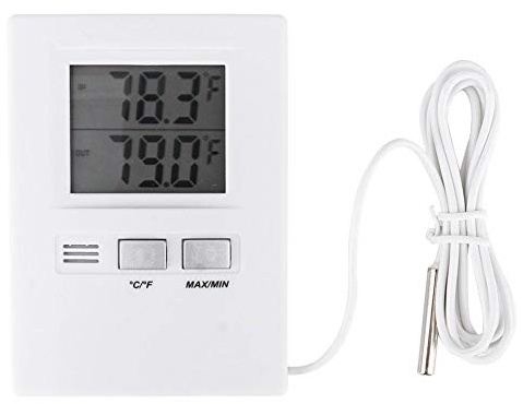 Digital Refrigerator, Freezer, Fridge Thermometer Easy Readout Fridge Thermometer with Large LCD Display High Low Temperature Memory
