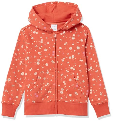 Amazon Essentials Niñas Sudadera de Forro Polar con Capucha y Cremallera