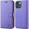 OCASE iPhone 12 Case, iPhone 12 Pro Case PU Leather iPhone 12/12 Pro 5G Wallet Flip Phone Cover with[TPU Inner Shell][RFID Blocking][Card Holder] Compatible For the 6.1 Inch iPhone 12/12 Pro-Purple