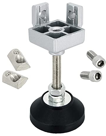 SCHMIDT systemprofile 10x Fußverbinder 40x40mm Nut 8 Stellfuß M8 höhenverstellbar Nivellierfuß Standfuß Aluprofil-Zubehör