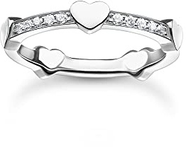 THOMAS SABO Damen Ring Pavé mit Herzen