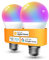 Refoss Smart WLAN Glühbirne E27 unterstützt HomeKit, Intelligente Alexa Lampe Mehrfarbrige Dimmbare LED Light Bulb mit Siri, Alexa, Google Assitant, 9W 2700K-6500K Warmweiß, Kaltweiß, 2 Stück