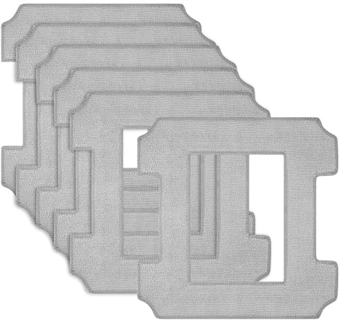 6 Stück waschbare Reinigungspad Ersatz für Ecovacs W2 Pro / W2 Pro Omni / W2 Omni / W2 / W1 Pro / W1 Staubsauger, Fenster Wischtücher Ersatzteile