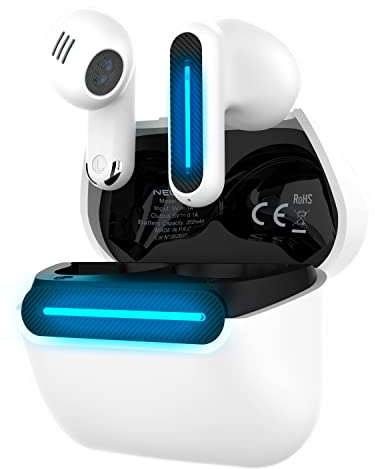 N NEWTOP Cuffie AB21 Auricolari Bluetooth V5.3 Universali LED Stereo Wireless Funzione Modalità Gaming Musica Scelta per Cellulari Smartphone Tablet Computer Samsung Huawei Xiaomi Realme Asus Honor