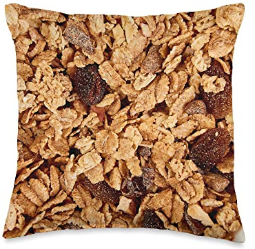 Funny Breakfast Muesli Cereal Aesthetic Throw Pillow
