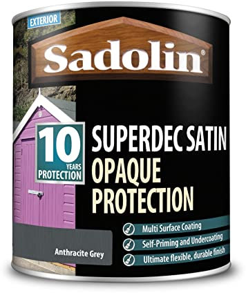 Sadolin Superdec Opaque Wood Protection 1 litre - Anthracite Grey