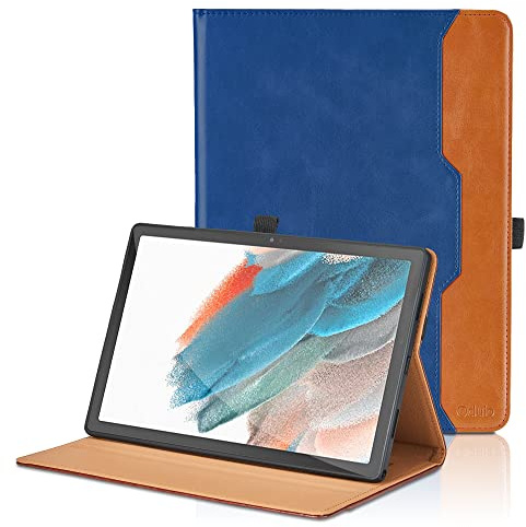 Coque pour Samsung Galaxy Tab A8 2021/2022 10.5 Pouces (SM-X200/SM-X205) PU Cuir Cover Tablette Housse de Protection Auto Réveil/Sommeil, Flip Portefeuille Étui avec Fonction Support - Bleu