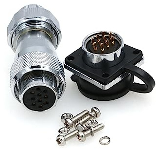 ZBLZGP Cavo elettrico aeronautico WS20 maschio femmina connettore impermeabile per alimentazione elettrica (spina femmina e presa maschio, 10 pin, 5 A)