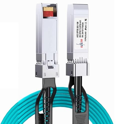 Elfcam® - 10 Mètres Câble Fibre Optique 25Gbit/s OM3 SFP28 à SFP28 AOC Câble,10m