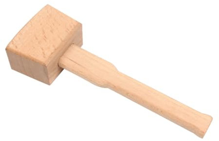 Veemoon Holzhammer Aus Hochwertigem Buchenholz Mit Ergonomischem Griff Leichter Diy Zimmermannshammer Für Holz Lederbearbeitung Langlebiges Handliches Werkzeug Zum Schnitzen Und Gravieren