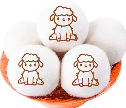 PARNER - PACK de 6 Bolas de Lana XXL para Secadora de Ropa - Pelotas Ecológicas y Reutilizables para Secado Eficiente
