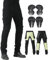 CTBQiTom Pantalons de Moto pour Hommes avec Doublure de Protection en aramide Pantalon de Moto avec Armure CE Amovible,Noir,30W/30L