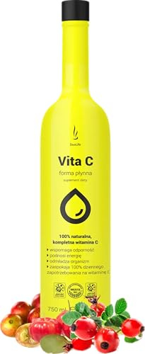Vita C en Forma Líquida, Combinación de Zumos de Frutas y Extractos Vegetales, Metabolismo Energético, Movilidad Articular