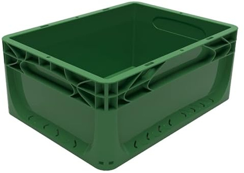 Solent Plastics Euronorm Green Stacking Container - 400 x 300 x 170mm - 15 Litre