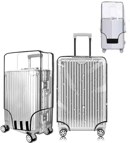 3 Stück Kofferschutzhülle Transparent, Koffer Schutzhülle, Flugzeug Reise Kofferschutzhülle, Schutzhülle Waschbare Reisetasche Kofferbezug, Kofferhülle, PVC-Material, Wasserdicht Staubdichte