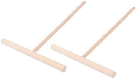 BEBEMOKO Herramientas De Cocina De Madera Para Crepes y Panqueques 2 Piezas Distribuidor De Masa t Utensilios De Cocina De Madera Para Gastronomía