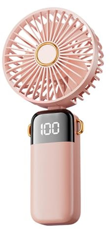 Handheld Portable Mini Fan Electric Ice Cooling Desktop Neck Hanging Fan Indoor Outdoor Noise Reduction Silent 12000RPM Turbine Engine Adjustable Wind Speed Phone Stand Type-C Charging