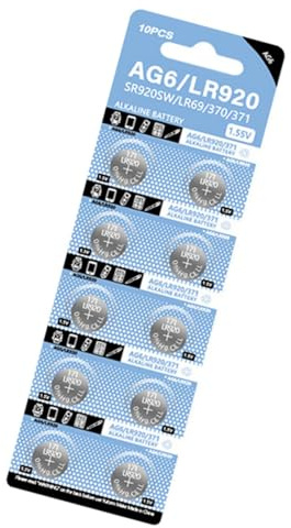 RWAJZAX 10pcs AG6-Tastenzellbatterien 1 55 V SR920SW SR69 SR921 LR920SW 280-31 V371 Batterien Coin Cell Austausch Für Die Elektronische Geräteschaltung Von Uhr