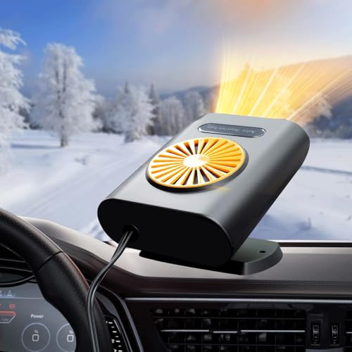 KQLHLHDYZ Chauffage de Voiture Portable, 12V 200W Désembueur De Voiture Pare-Brise,Chauffage de Voiture 2 en 1 Chauffage et Refroidissement Rapide pour SUV, Voitures et Camion