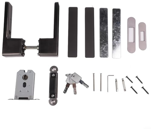 Serratura magnetica silenziosa con design integrato in lega di zinco per camera da letto e porte interne con chiusura liscia e silenziosa (grigio)