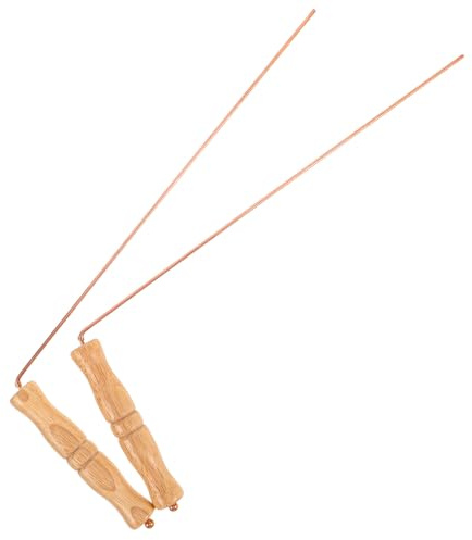 Abaodam 2 Baguettes de Sourcier en Cuivre Pur 99% Tiges de Détection Radiesthésie pour Chasse aux Fantômes Divination et Localisation D’Objets Accessoires Portables et Légers pour