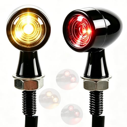 APEBAZY 12V Blinker Motorrad Wasserdicht LED Blinker Motorrad E24 E Geprüft Kompatibel mit Scooter Quad Cruiser Off Road