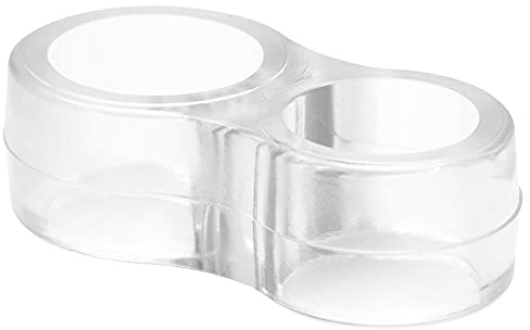 WAGNER Türklinken- / Fensterpuffer DOPPELRING 4tlg. Set - 45 x 25 x 15 mm, ausgefallener Wandpuffer, transparent, für alle Türen mit Klinken Durchmesser Ø 16-20 mm, zum Aufstecken - 15301604