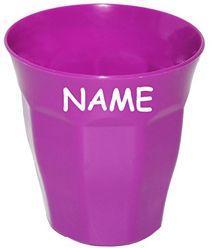 alles-meine.de GmbH Trinkbecher/Becher - Waffeloptik - LILA - VIOLETT - incl. Name - 280 ml - aus Kunststoff/Plastik - Tasse - auch als Zahnputzbecher/Malbecher - Kinde..
