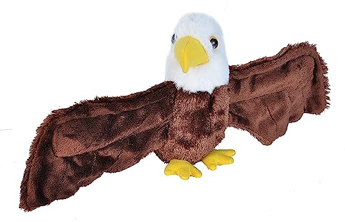 Wild Republic Hugger Pygargue À Tête Blanche, Cadeau pour Bébés, Animal en Peluche, Jouet Écologique, Rembourrage Fabriqué à Partir de Bouteilles d’Eau Recyclées, 20 cm