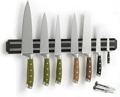 FB FunkyBuys Magnetic Knife Holder for wall, 22 Inch Magnetic Knife Strip, Magnetic Knife Rack with Ultra Strong Magnet, Kitchen Utensil Holder, Tool Holder, Multipurpose Knife Magnetic Strip (55cm)