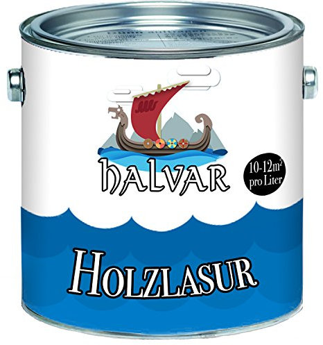 Halvar Holzlasur skandinavische Lasur wetterfest - atmungsaktiv - Lichtbeständig - aromatenfrei - tropfgehemmt - UV-beständig in 12 Farbtönen Außen-Lasur Holz-Schutz Holz-Öl (Palisander, 5L)