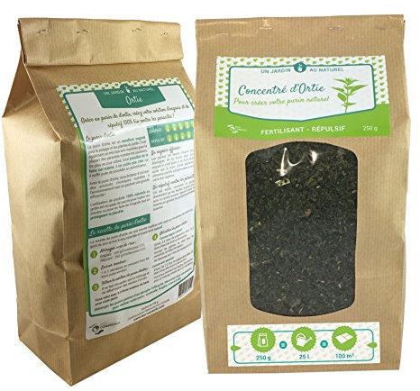 Concentré d'Ortie - Engrais et Anti-Nuisibles 100% Naturel pour Plantes du Jardin & Potager - 250 Grammes pour 25 Litres de Purin - Anti Mildiou, Pucerons & Acariens