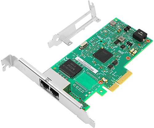 Vogzone per Intel I350-T2 Gigabit Ethernet Server Adapter Dual RJ45 Port PCI Express (PCIe x4) scheda di rete GbE con chipset Intel I350AM2
