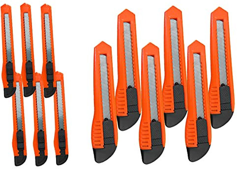 LEDLUX Kit 6 Taglierini Cutter Da 18mm + 6 Taglierini Cutter Piccoli Da 9mm (Totale 12 Pezzi)