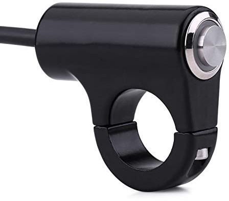 22mm 7/8 Pouces Moto Guidon Interrupteur Étanche Guidon Phare Frein Antibrouillards Switch ON/Off Interrupteur avec Voyant pour Moto Scooter(locking-LED)