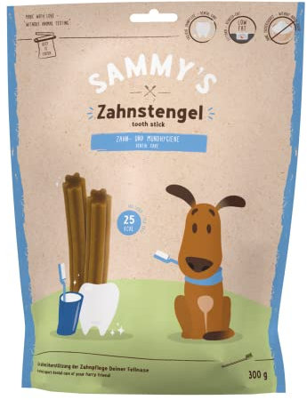 Sammy´s Zahnstengel | Kauriegel Snack für Hunde | Zur aktiven Unterstützung der Zahnpflege |ohne Zuckerzusatz| Natürlich| Fettarm|