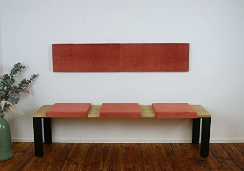 Lycce XXL Wandkissen Rückenpolster Sorriso Samt Koralle 150cm x 30cm
