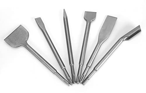 Meißel-Set, Mauermeißel, 6-teiliger Bohrhammer SDS Plus Bohrmeißel-Set Betonwand-Bohrwerkzeug