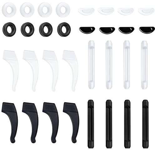 Heveer Occhiali Antiscivolo con Cuscinetti di Naso Adesivo Ferma Occhiali in Silicone Ganci Antiscivolo per Occhiali Occhiali Lettura 16 Paia