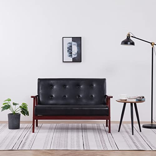 Makastle Sofa 2-Sitzer Couch Polstersofa Sessel Lounge Bank Küchensofa Sitzbank Polsterbank Sofa Küchenbank Sofabank Sitzmöbel für Wohnzimmer Büro, Holzrahmen, 113,5 x 67 x 73,5 cm