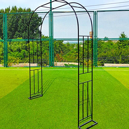 Rosenbogen Verzinkt Blumenständer ,Gartenbogen Metall ,Mit Sockel, Gartenspalier, Traubogen, Terrassenpergola, weiß/schwarz/Gold ( Color : Nero , Size : 240x240x40cm )