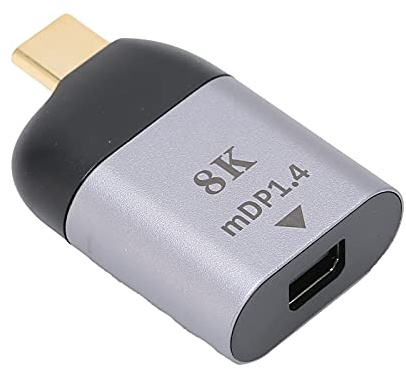 Adaptateur Portable de Type C Mâle vers Mini DP, Convertisseur de Type C Mâle vers DP, Adaptateur 4K à 60 Hz pour Windows/Android/OS X, Périphériques de Sortie Vidéo