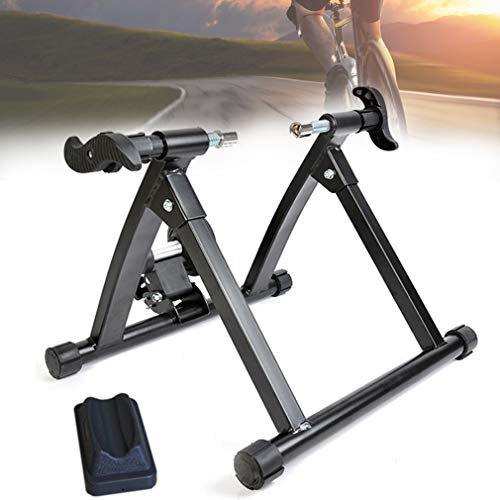 BAtlam Räder 26-28 in magnetischem, faltbarem Turbo-Trainer mit professionellem, wiederverwendbarem Widerstand, stationärer Heimtrainer-Trainingsständer für Straßen- und Mountainbikes