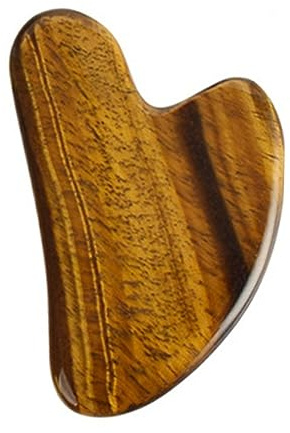 LALAFINA 4stücke Tiger's Eye Gua Massage Board Scraping Tool Für Muskelentspannung Und Regeneration Handgefertigt Aus Hochwertigem Tigeraugenstein Für Gesicht Und Körperpflege