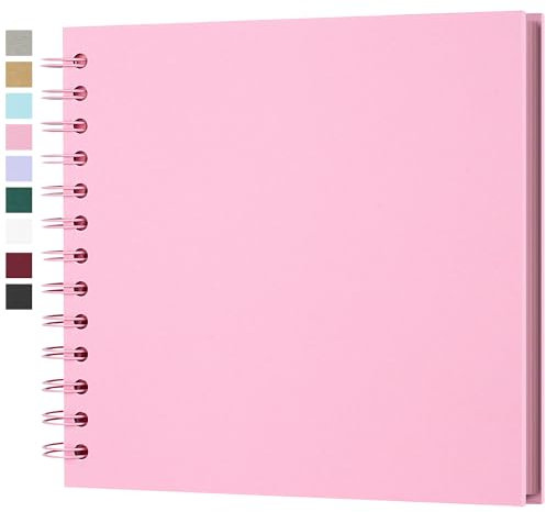 Yopih Album Fotografico Fatto a Mano Con Copertina Rigida Kraft da 18 x 18 cm, 40 Pagine - Ideale per Anniversari di Matrimonio, Ricordi di Famiglia e Progetti di Scrapbooking Creativi