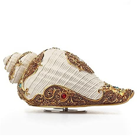 Spieluhr Musikbox, Creative Conch Music Box Rotation Aufzieh-Diamant-Spieluhr Für Weihnachten Und Geburtstag Musikspieluhr Spieldose (Color : A, Size : As Shown)