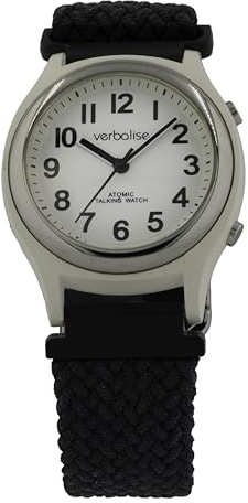 Verbalise Ladies Small Radio-Controlled Talking Watch, Speaks Time, Date etc, Ideal for Visually Impaired Blind & Elderly. 2 Year Guarantee, Choice of Strap VLRC-22SBF