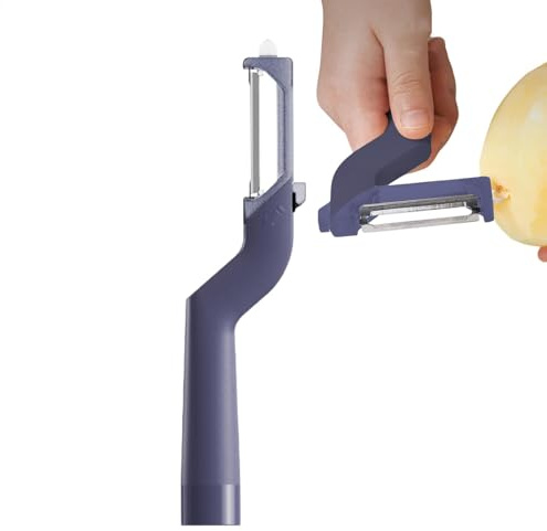 Pelapatate per la cucina, pelapatate girevole – Pelapatate in acciaio inox, manico ergonomico, pelapatate con smacchiatore per frutta e verdura