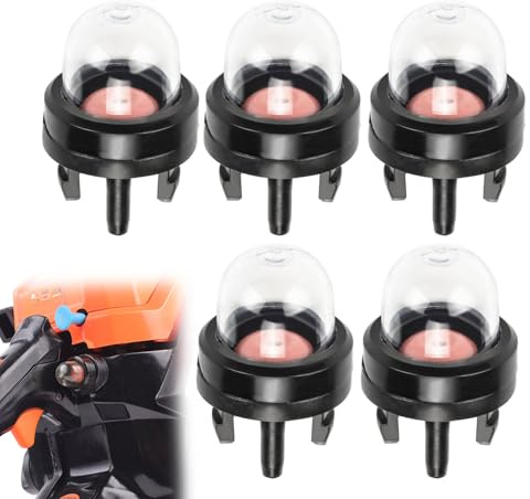 5PC Snap-in Primer Bulb Pump,Vergaser Primer Pumpe Kraftstoffbirnen,Primer Pumpe Vergaser,Vergaser-öl-Blase Snap-In Primer Bulb Rasenmäher für Kettensägen Gebläse Trimmervergaser Motorsense Rasenmäher